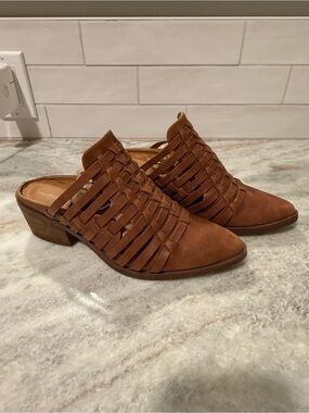 Woven Block Heel Mules (Like New)